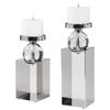 Lucian Nickel Candleholders Set/2 3 Lucian Nickel Candleholders Set/2 thumbnail 3