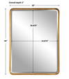 Crofton Gold Large Mirror, by Uttermost, 30" width x 40" height x 3" depth thumbnail 3