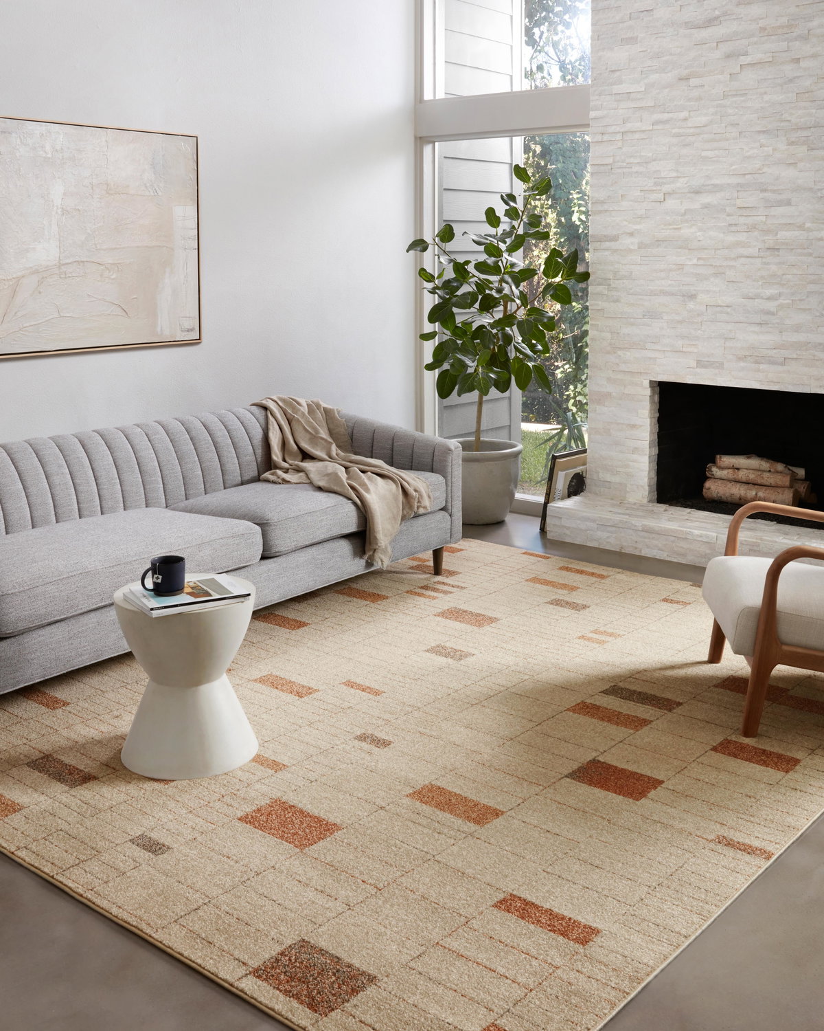 Loloi Bowery Rug, 1'6" length x 1'6" width View 3