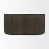 Terra 72L x 18W x 32H Dark Brown Wood Fluted Sideboard, Sideboards & Buffet by Mercana, 72" length x 19" width x 32" height thumbnail 5