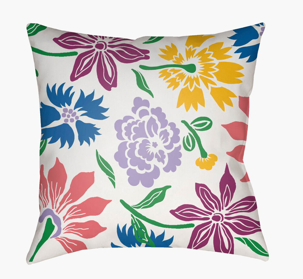 Moody Floral Accent Pillow, Decorative Pillow by Surya, 18" length x 18" width