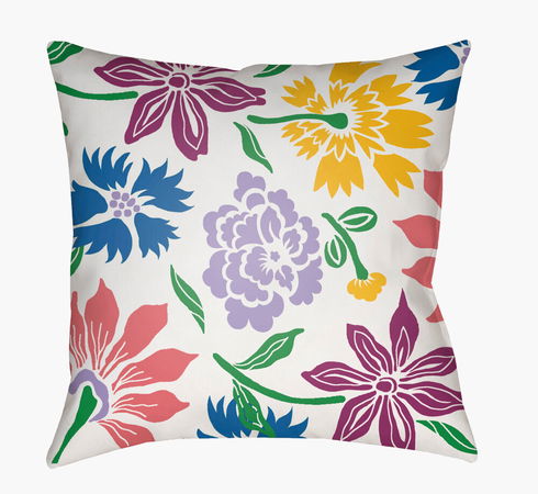 Moody Floral Accent Pillow