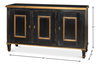 Louis Xvi Buffet Powder Black W/Gold, by Sarreid, 1'6" length x 5' width x 2'10" height thumbnail 14
