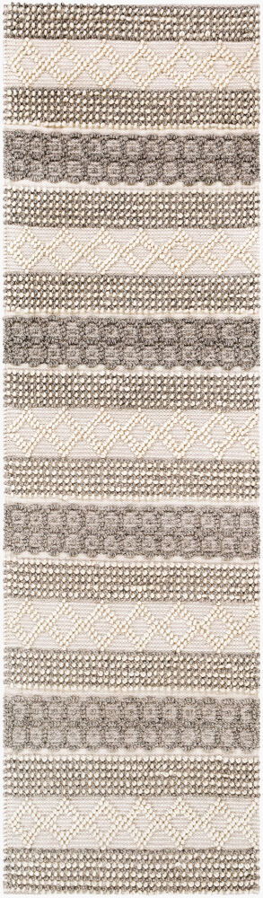 Farmhouse Neutrals Handmade Rug, by Surya, 8' length x 2'6" width