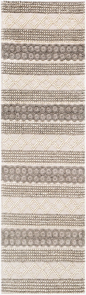 Farmhouse Neutrals Handmade Rug, by Surya, 8' length x 2'6" width