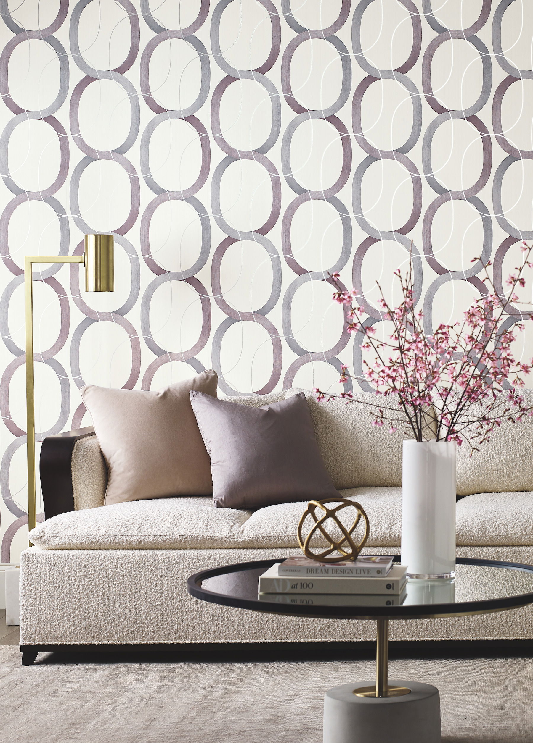 Interlock Plum Wallpaper Interlock Plum Wallpaper large image