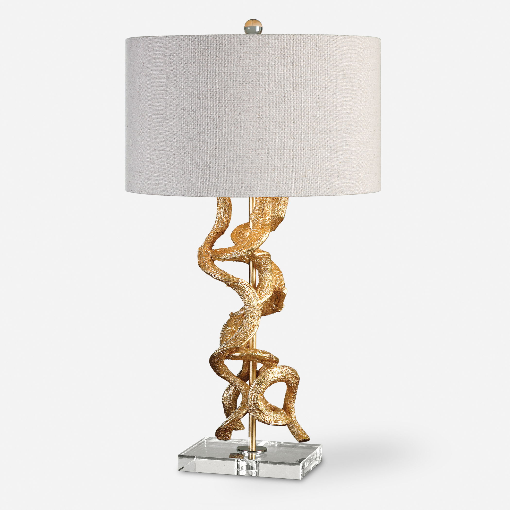 Twisted Vines Gold Table Lamp large image 