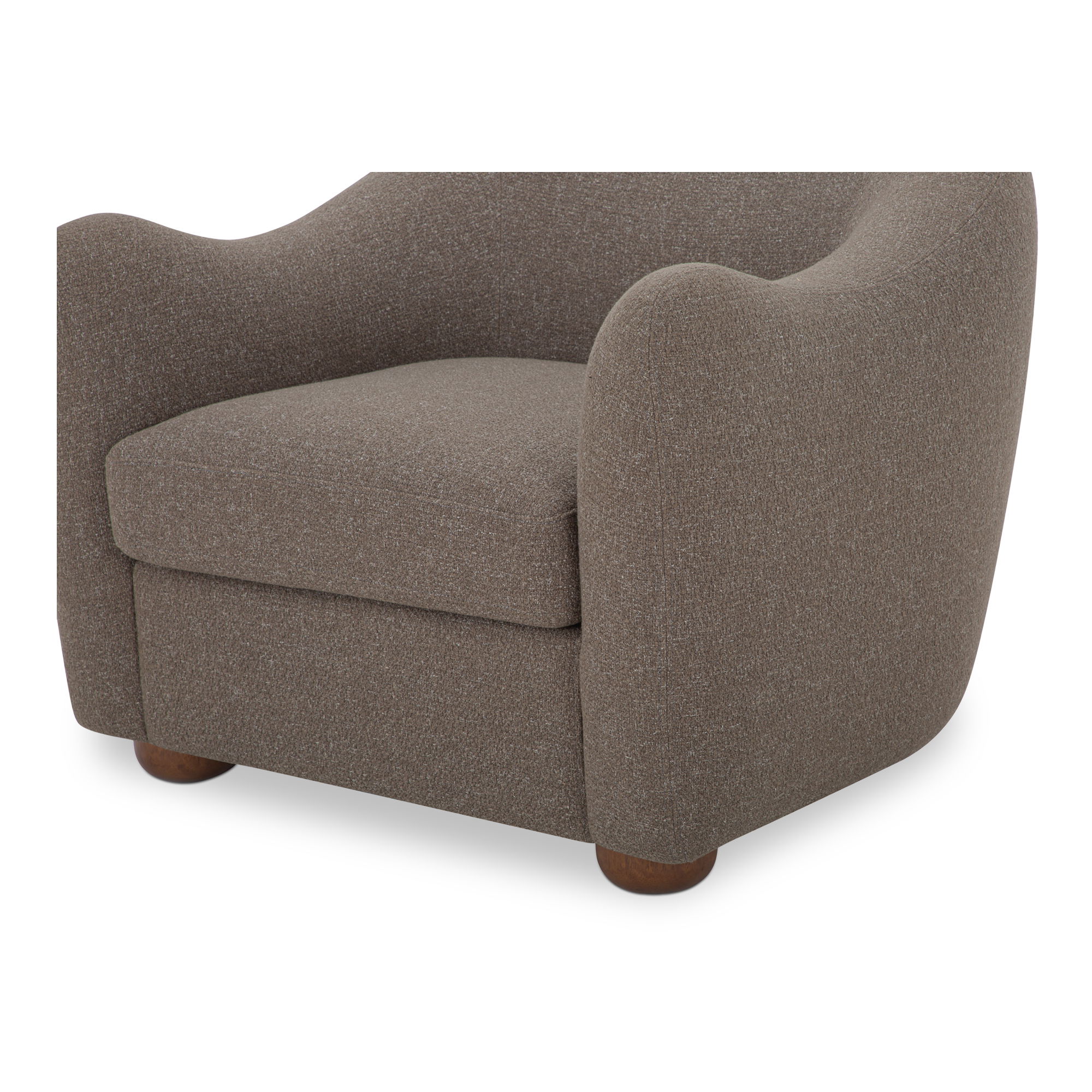 Bria Accent Chair Brown, by Moe's Home, 34.6" width x 29.6" height x 33.5" depth View 5