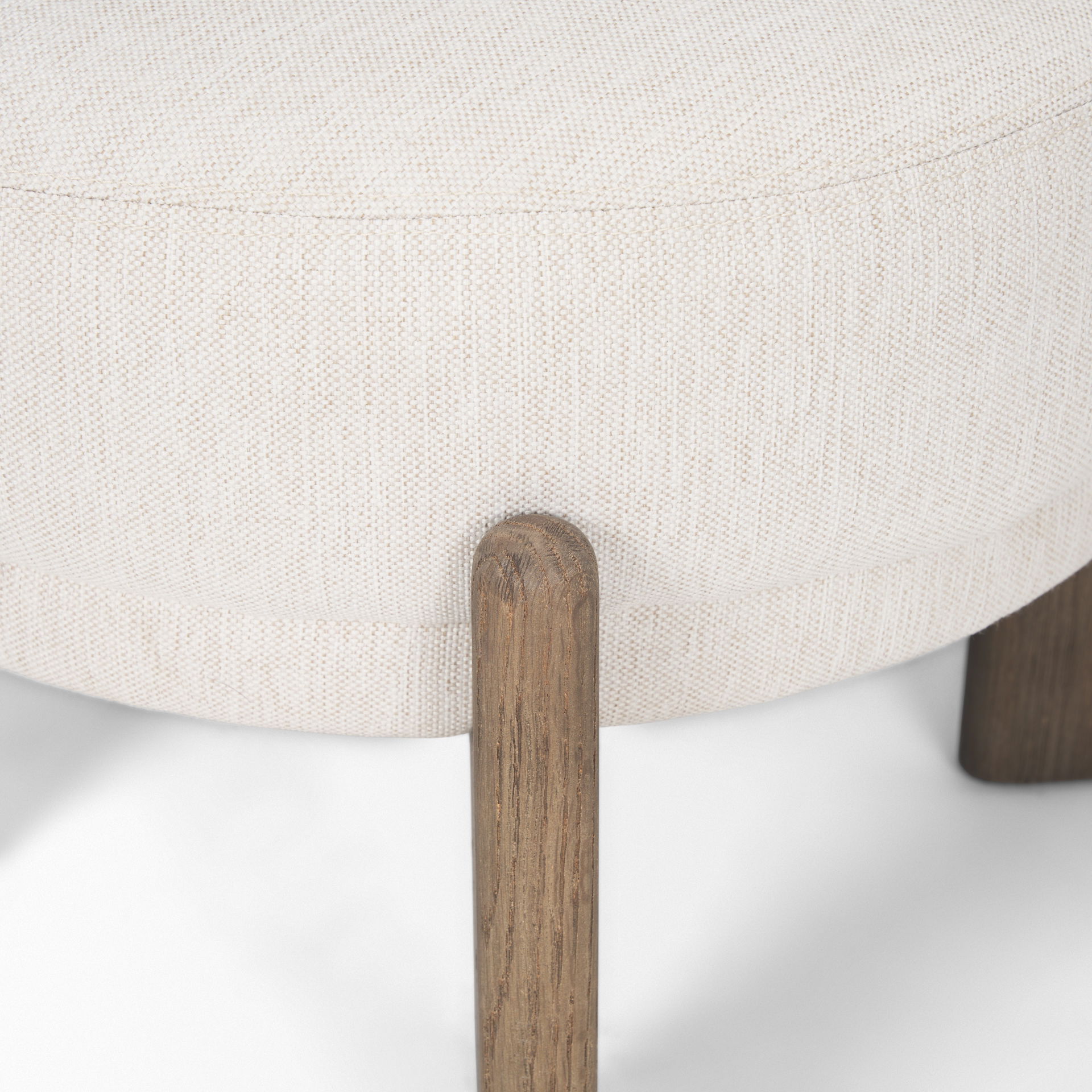 Souvik Dark Brown Wood with Oatmeal Fabric Accent Chair large image 