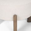 Souvik Dark Brown Wood with Oatmeal Fabric Accent Chair thumbnail 11