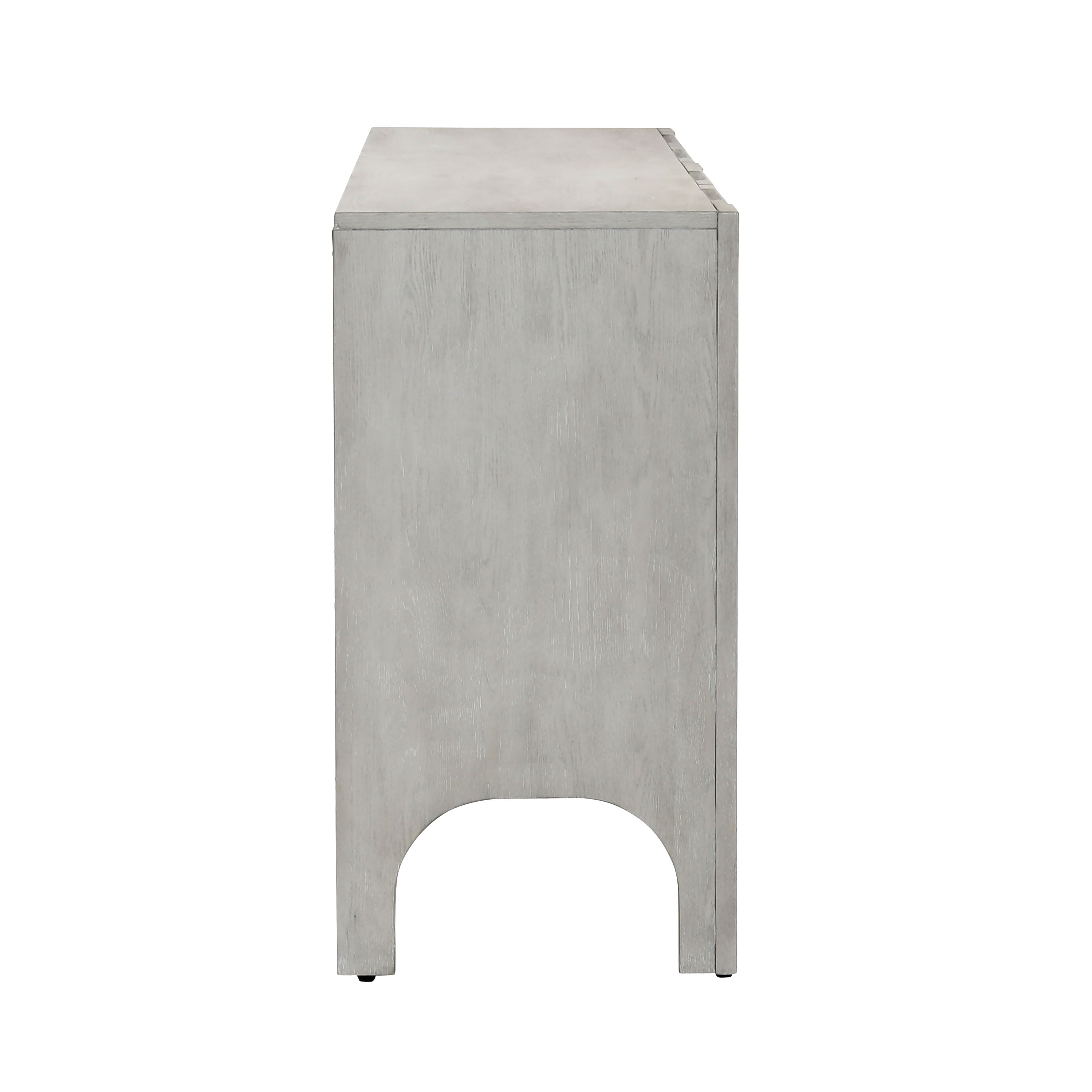 Maiya Side Board Light Grey, Sideboards & Buffet by Dovetail, 88.15" width x 34.25" height x 17.7" depth View 3