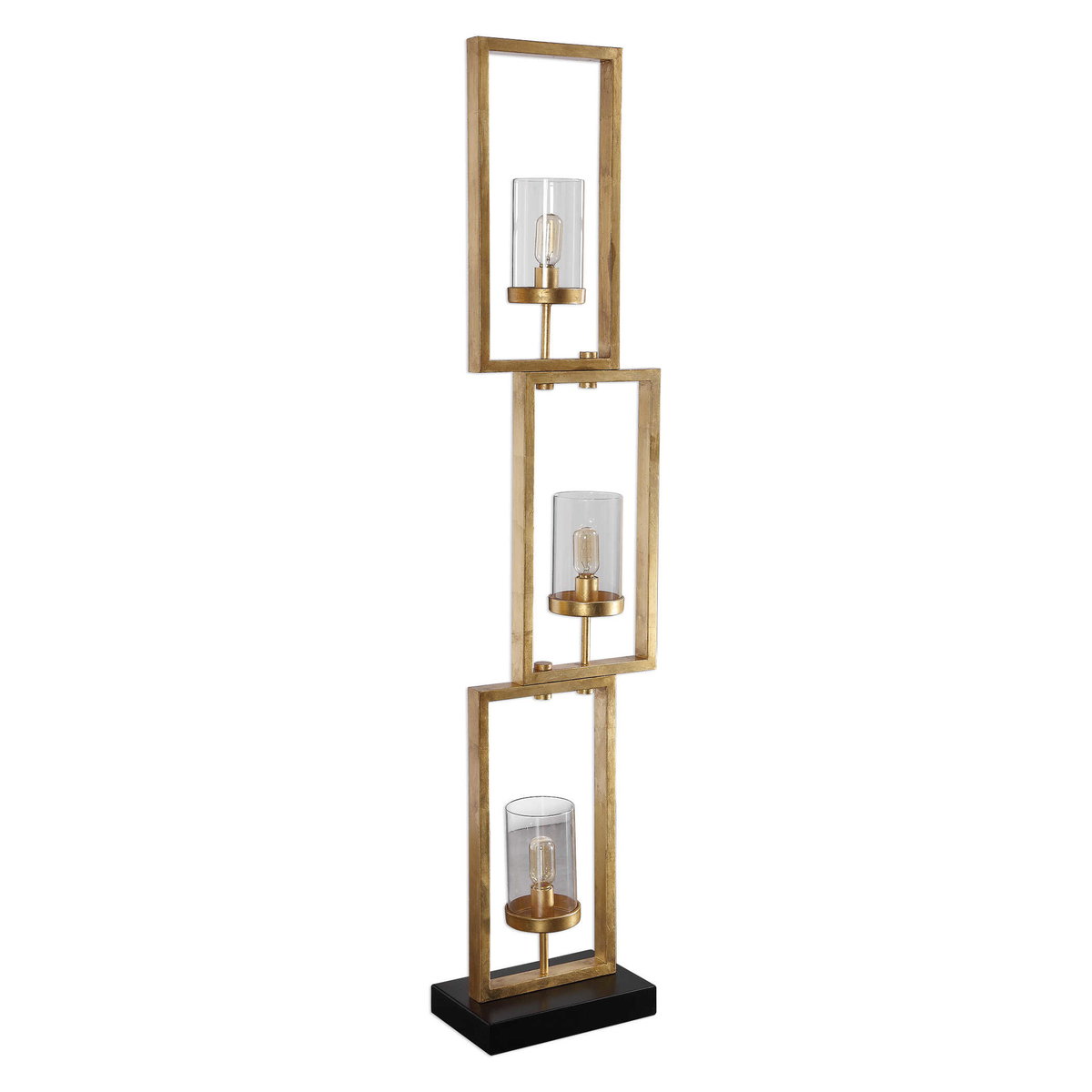 Cielo Staggered Rectangles Floor Lamp, by Uttermost, 1'2" width x 5'4.25" height x 8" depth View 4