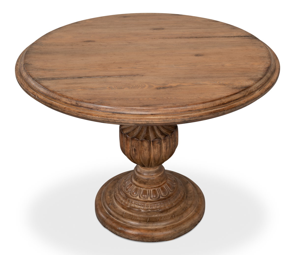 Renaissance Pedestal Dining Table 40top, by Sarreid, 3'4" length x 3'4" width x 2'6" height View 9