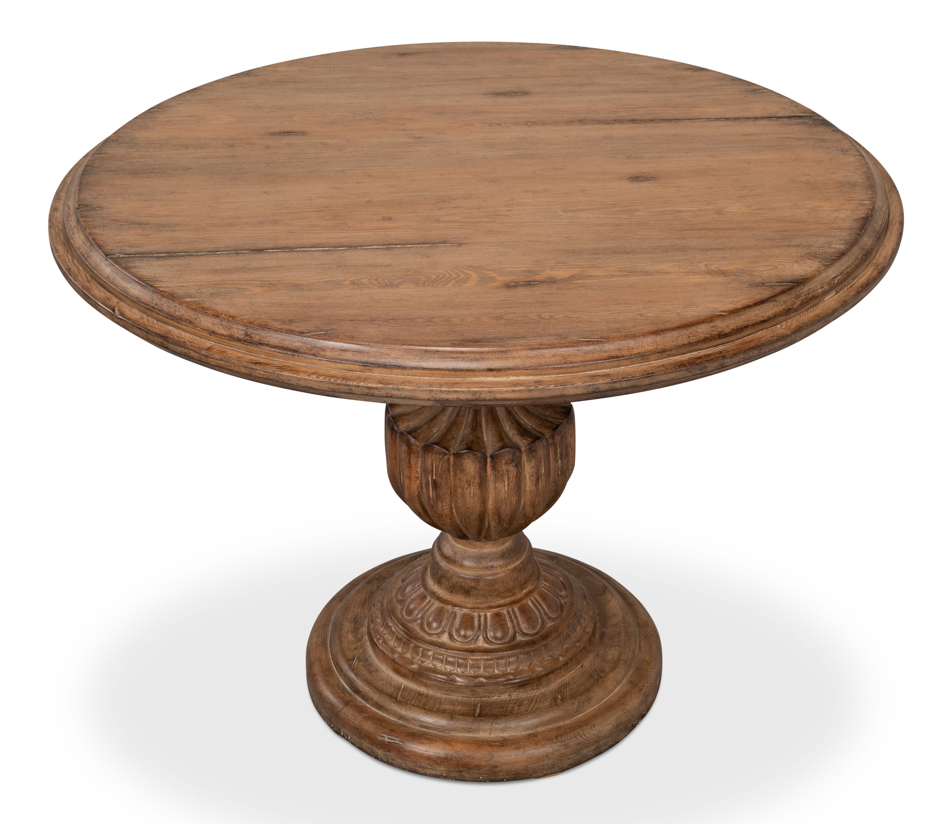 Renaissance Pedestal Dining Table,40'Top, by Sarreid, 40" length x 40" width x 30" height View 9