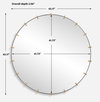 Pali Industrial Round Mirror, by Uttermost, 3'7.11" width x 3'7.11" height x 2.56" depth thumbnail 3