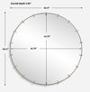 Pali Industrial Round Mirror, by Uttermost, 43.11" width x 43.11" height x 2.56" depth thumbnail 3