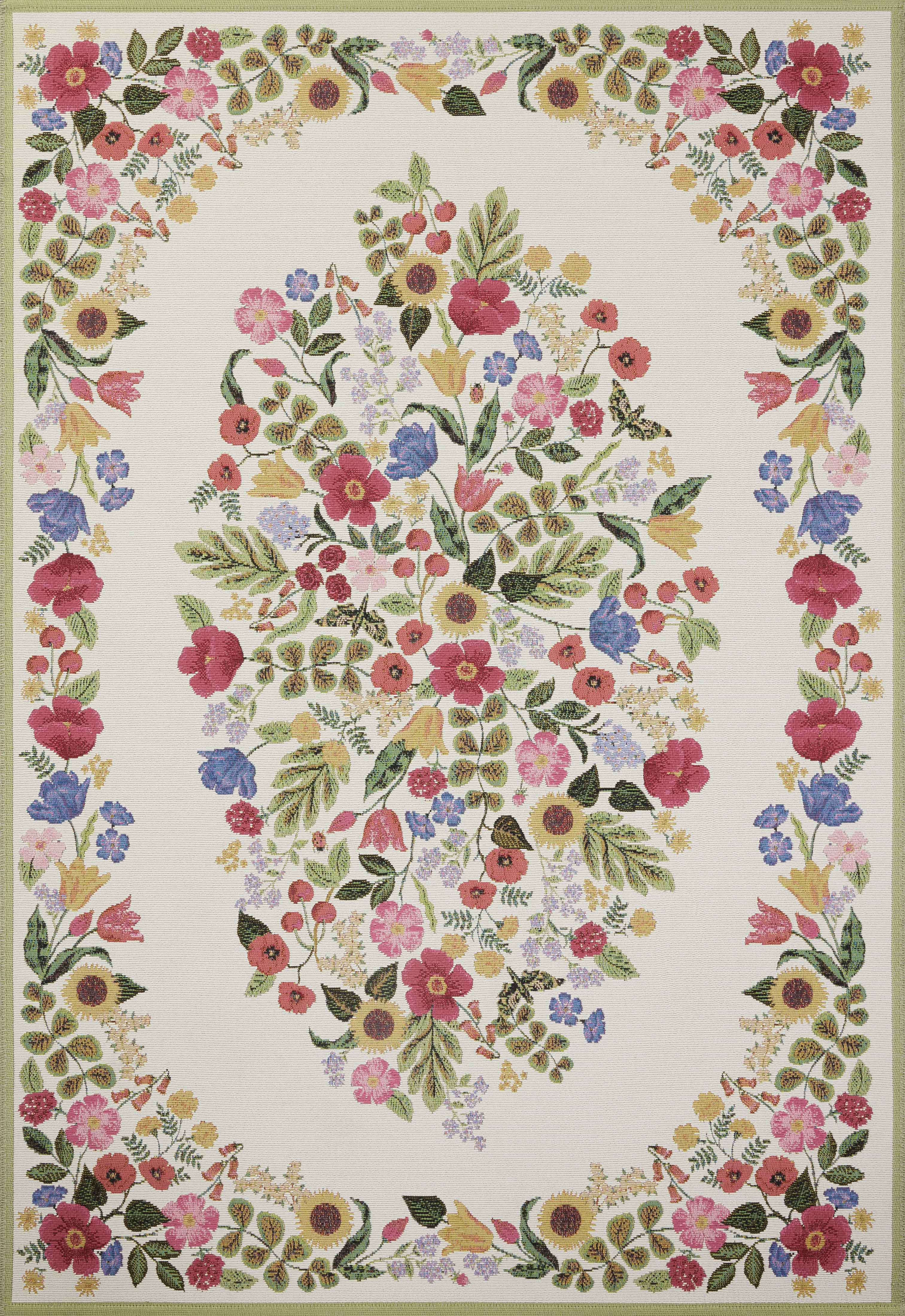 Rifle Paper Co. x Loloi Perennial Rug, 2'5" length x 7'8" width View 1