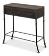 Grey Leather Shagreen Box On Stand, by Sarreid, 10" length x 2' width x 2'1" height thumbnail 1