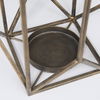 Ivy Large Gold Metal Geometric Cage Candle Holder Lantern, Lighting by Mercana, 10.24" length x 10.24" width x 36.02" height thumbnail 12
