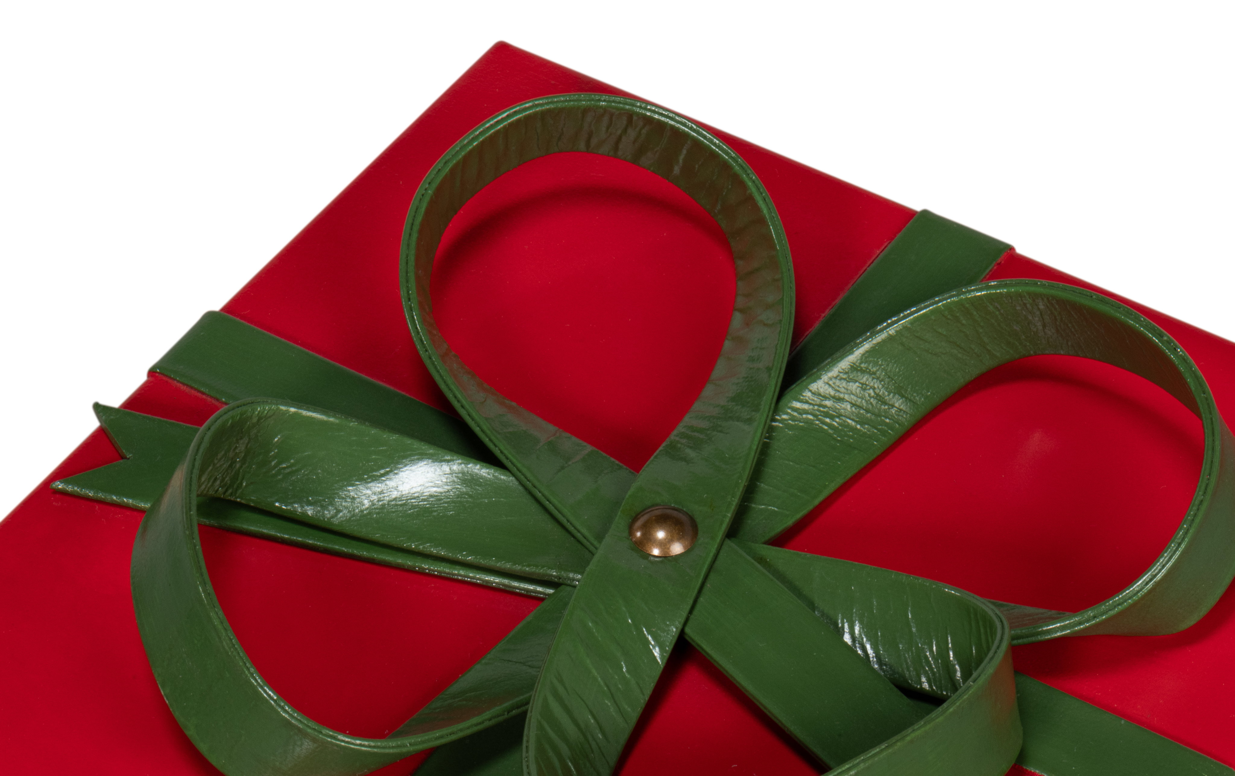 Ferrell Leather Holiday Boxes,S/3,Red, Decor by Sarreid, 8" length x 8" width x 9" height View 4