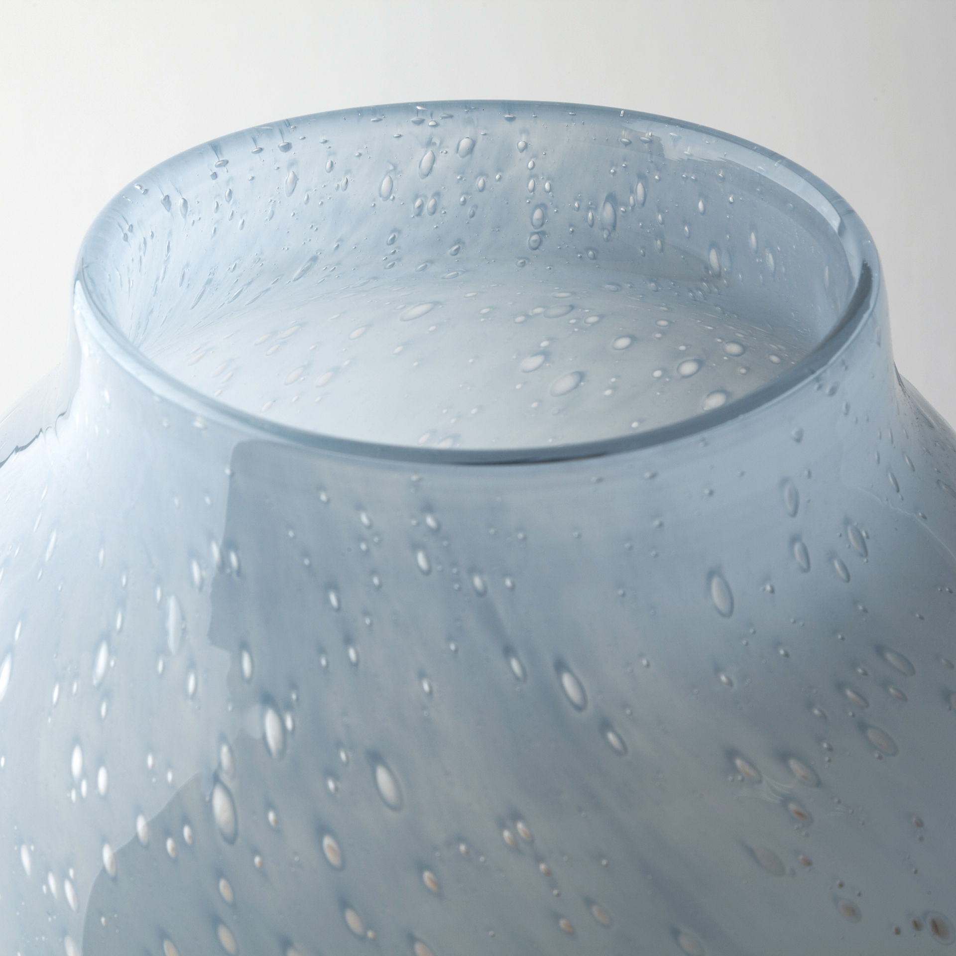 Nasser III Large Blue/Gold/Chrome Urn Style Glass Vase large image 