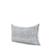 Janelle 14x26 Cream with Indigo Print Linen Lumbar Pillow Cover, Decorative Pillow by Mercana, 14" length x 26" width x 0.2" height thumbnail 1