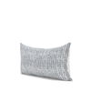 Janelle Cream with Indigo Print Linen Lumbar Decorative Pillow Cover, by Mercana, 14" length x 26" width x 0.2" height thumbnail 1