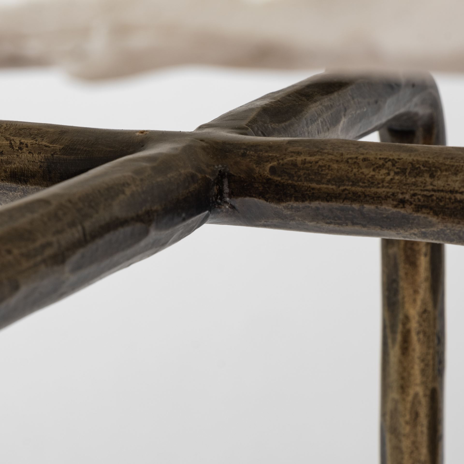 Pinera III 49L x 17W White Marble Top Gold-Toned Iron Base Console Table large image 