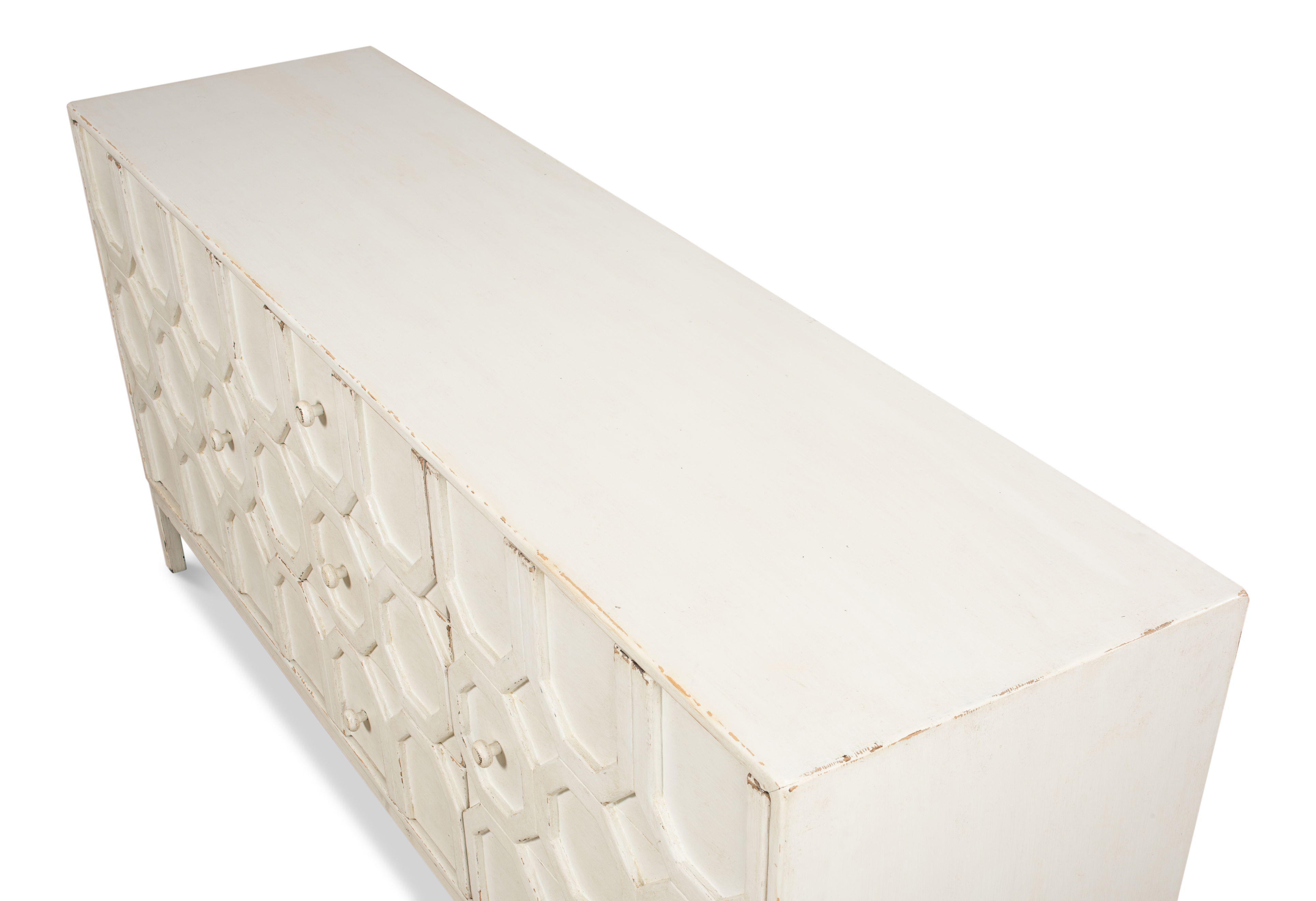 Becket Sideboard, Antique White, Cabinets & Sideboard by Sarreid, 74" length x 20" width x 33" height View 11