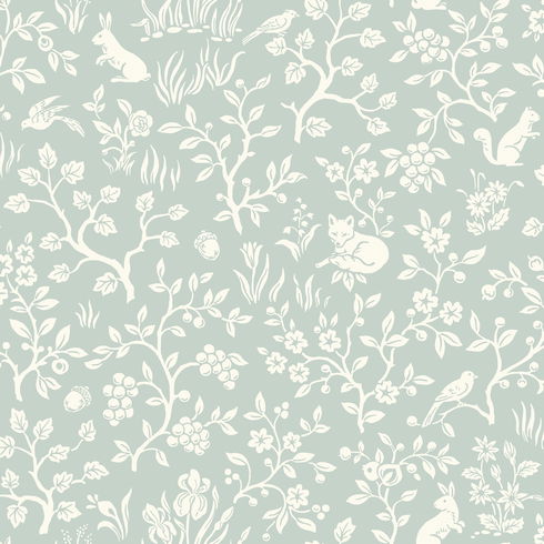 Magnolia Home Fox & Hare Green Peel & Stick Wallpaper