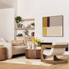 Milburn Coffee Table Brown, by Dovetail, 35.5" width x 16" height x 35" diameter x 35.5" depth thumbnail 5