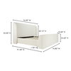 Sophia Queen Storage Bed Cream, by Moe's Home, 6'4" width x 4'7" height x 7'7" depth thumbnail 16