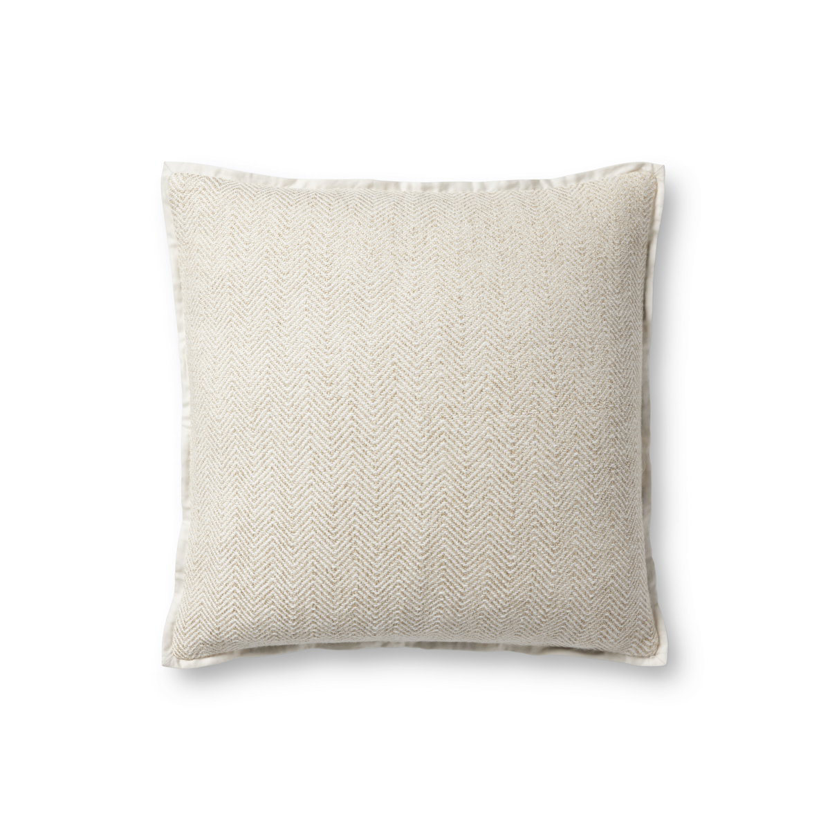 Jean Stoffer x Loloi Ivory Pillow, Decorative Pillow, 18" length x 18" width View 1