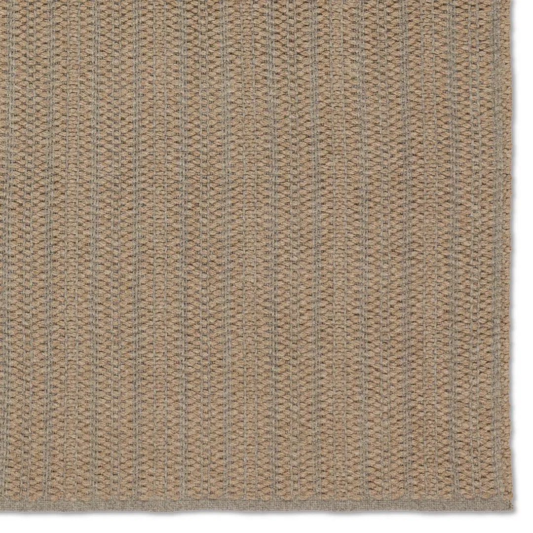 Elmas Handmade Indoor/Outdoor Striped Tan/Gray Area Rug (4'X6') large image 