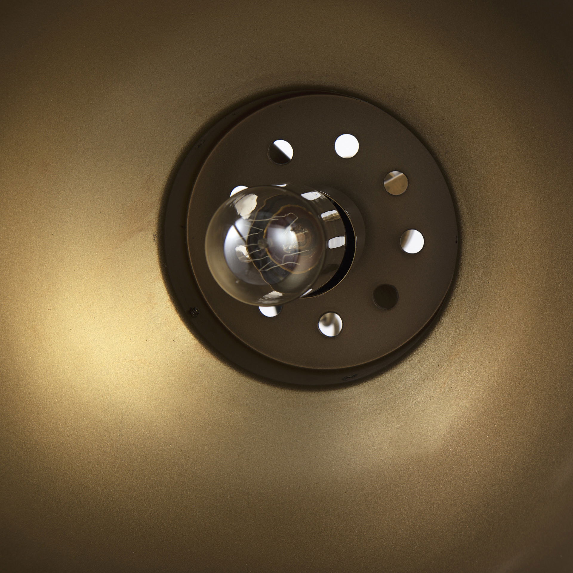 Leighton I 15x20 Gold Toned Metal Spherical Pendant Light, by Mercana, 15" length x 15" width x 20" height View 9