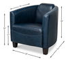 Mandy Arm Chair, Chateau Blue, Seating by Sarreid, 28" length x 33" width x 28" height thumbnail 15