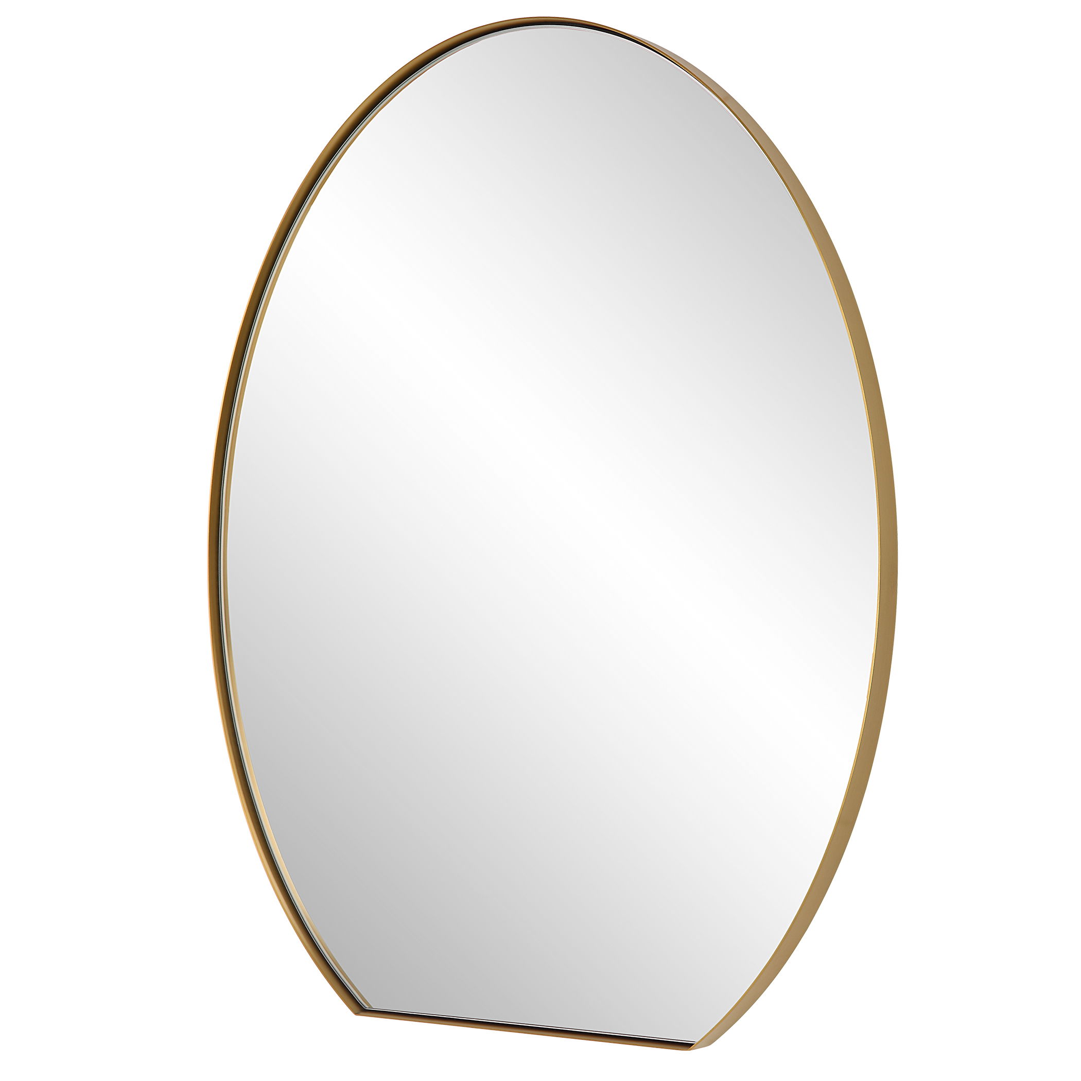 Cabell Brass Oval Mirror large image 