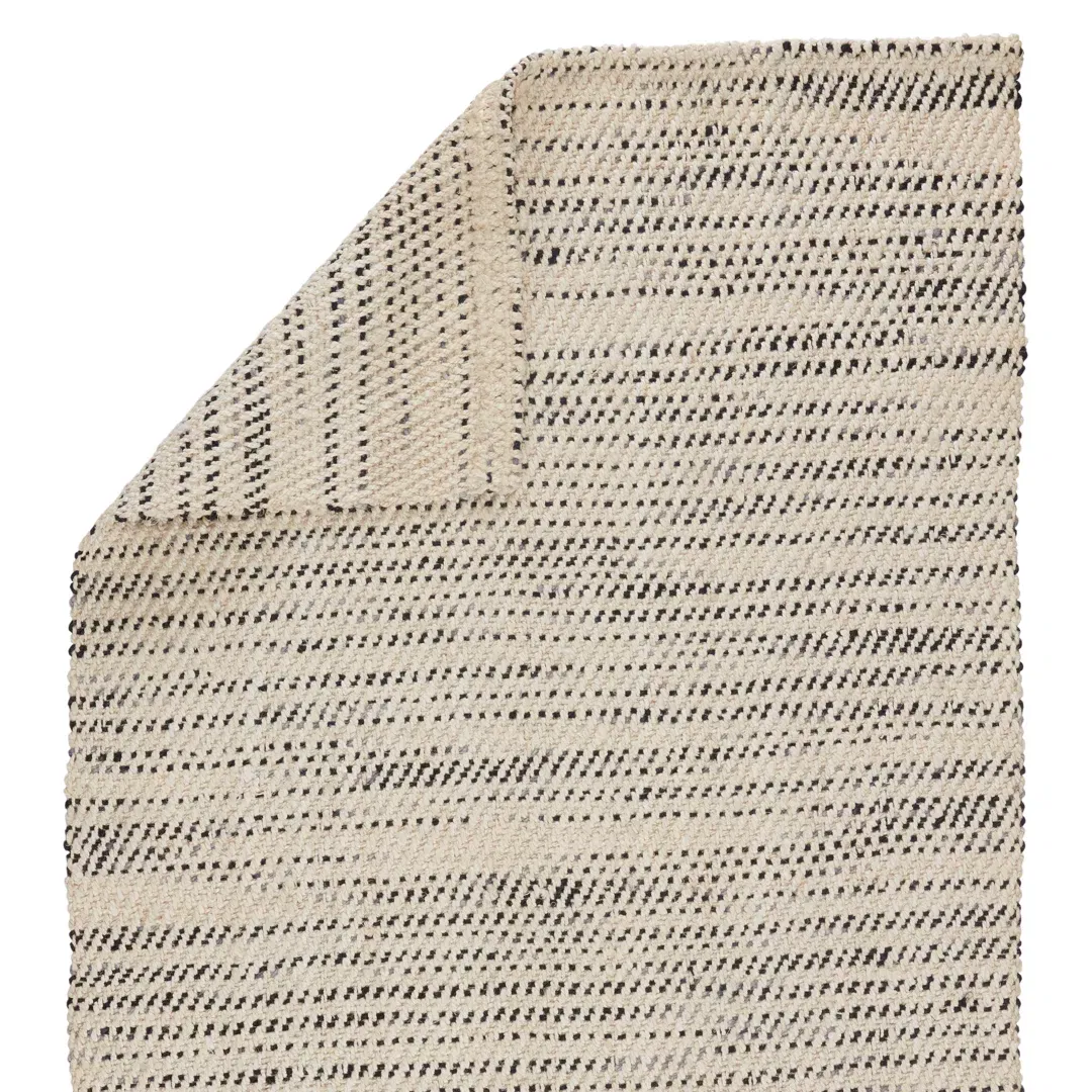 Handmade Jute White/Black Area Rug large image 