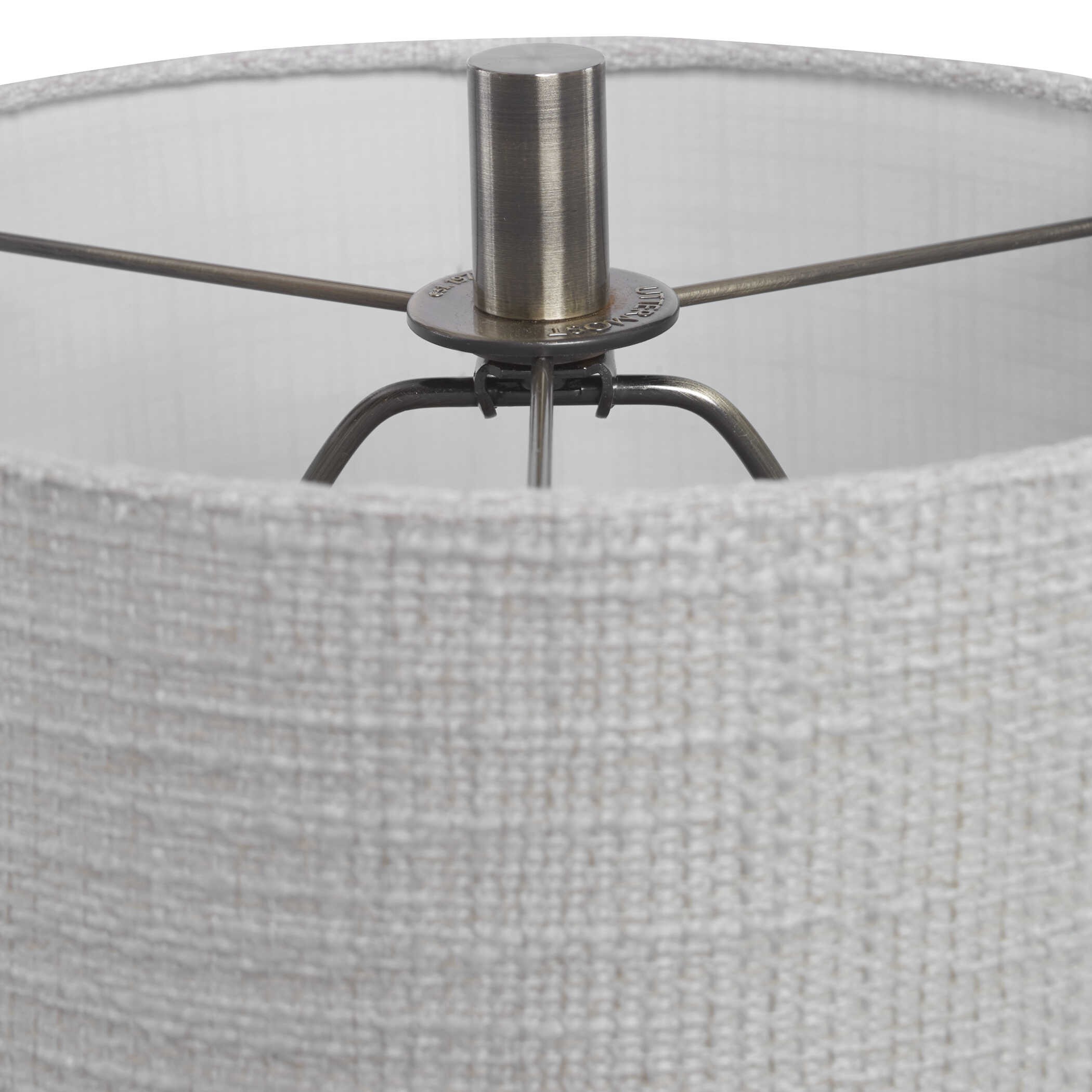 Zahlia Aged Gray Ceramic Lamp, by Uttermost, 11" width x 31" height x 11" depth View 6