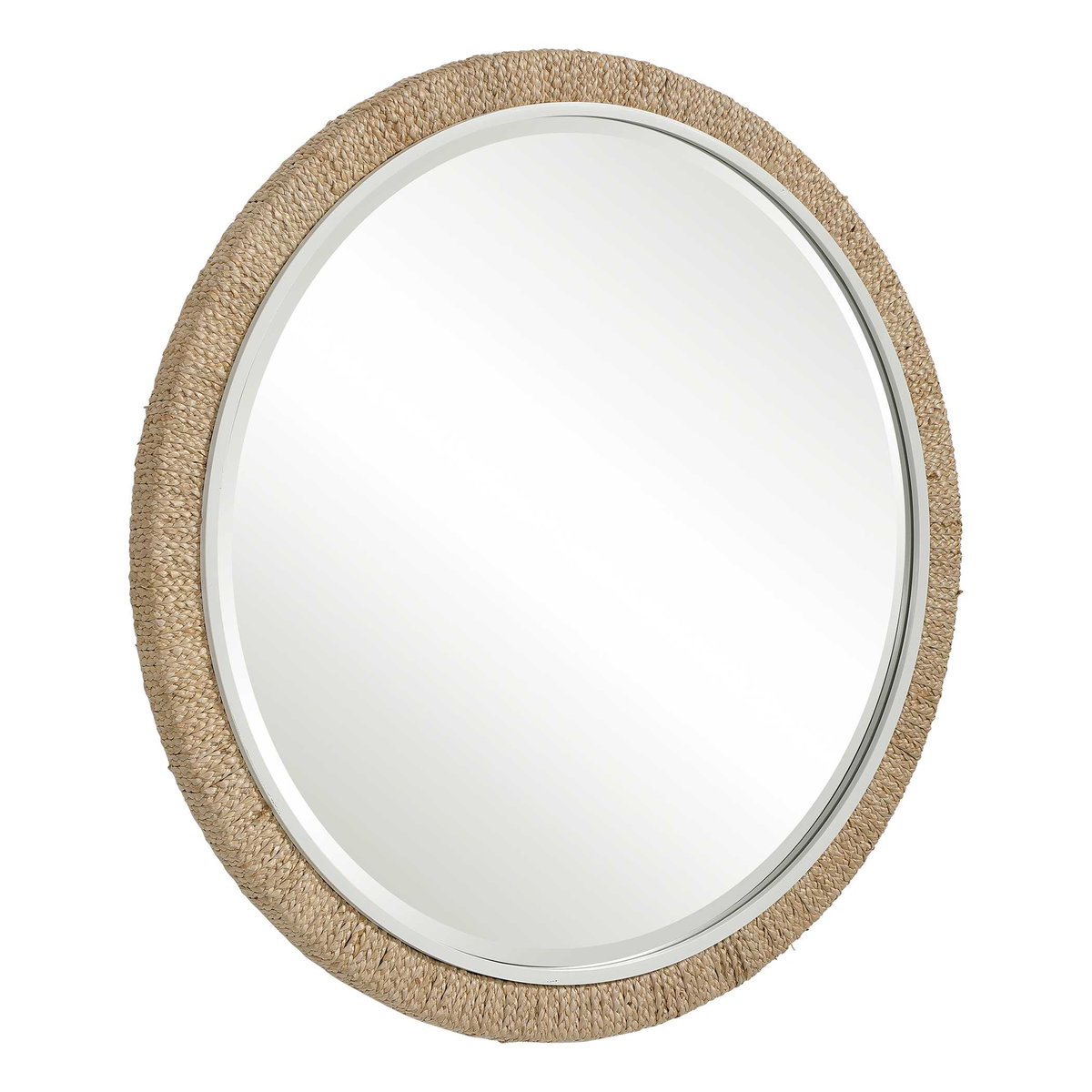 Carbet Round Rope Mirror, by Uttermost, 3'3.75" width x 3'3.75" height x 2" depth View 5