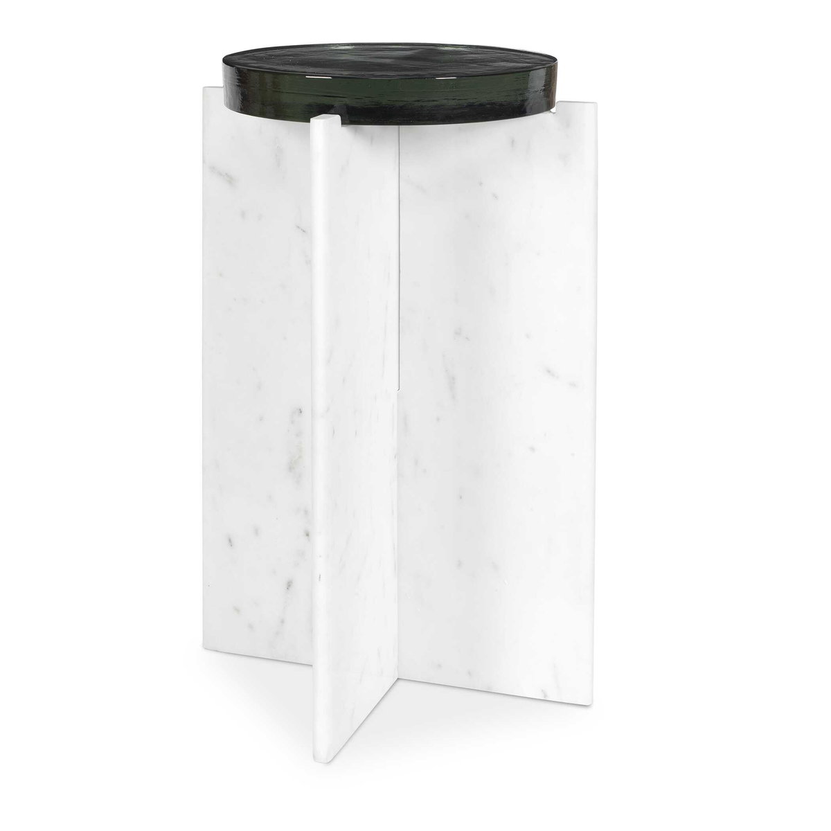 Olina Marble Outdoor Accent Table, Outdoor Table by Uttermost, 1'2" width x 1'10" height x 1'2" depth View 1