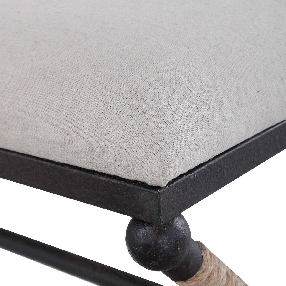 Firth Oatmeal Bench, Benche by Uttermost, 47.75" width x 20.75" height x 16" depth View 7