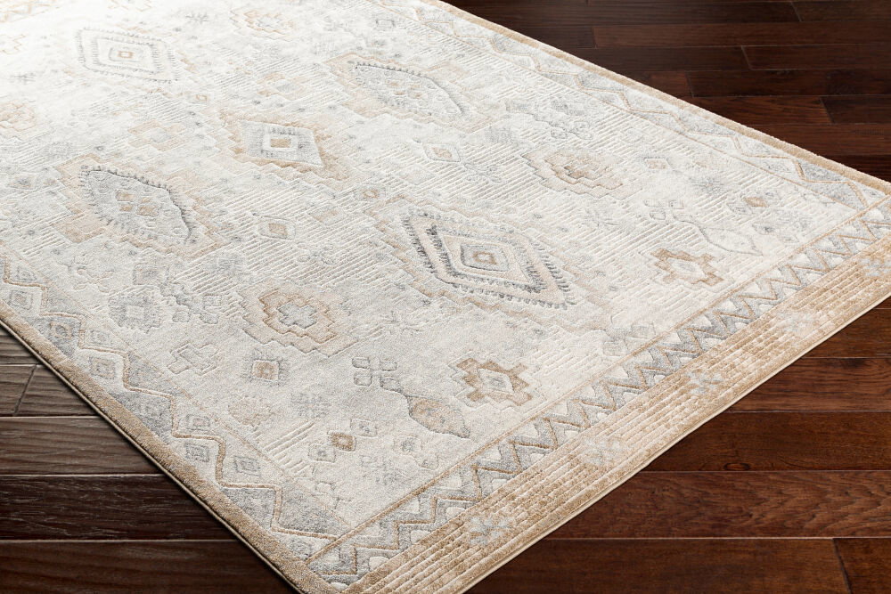 Indigo Machine Woven Rug, by Surya, 1'3.75" length x 1'3.75" width