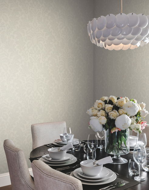 Modern Romance White Wallpaper