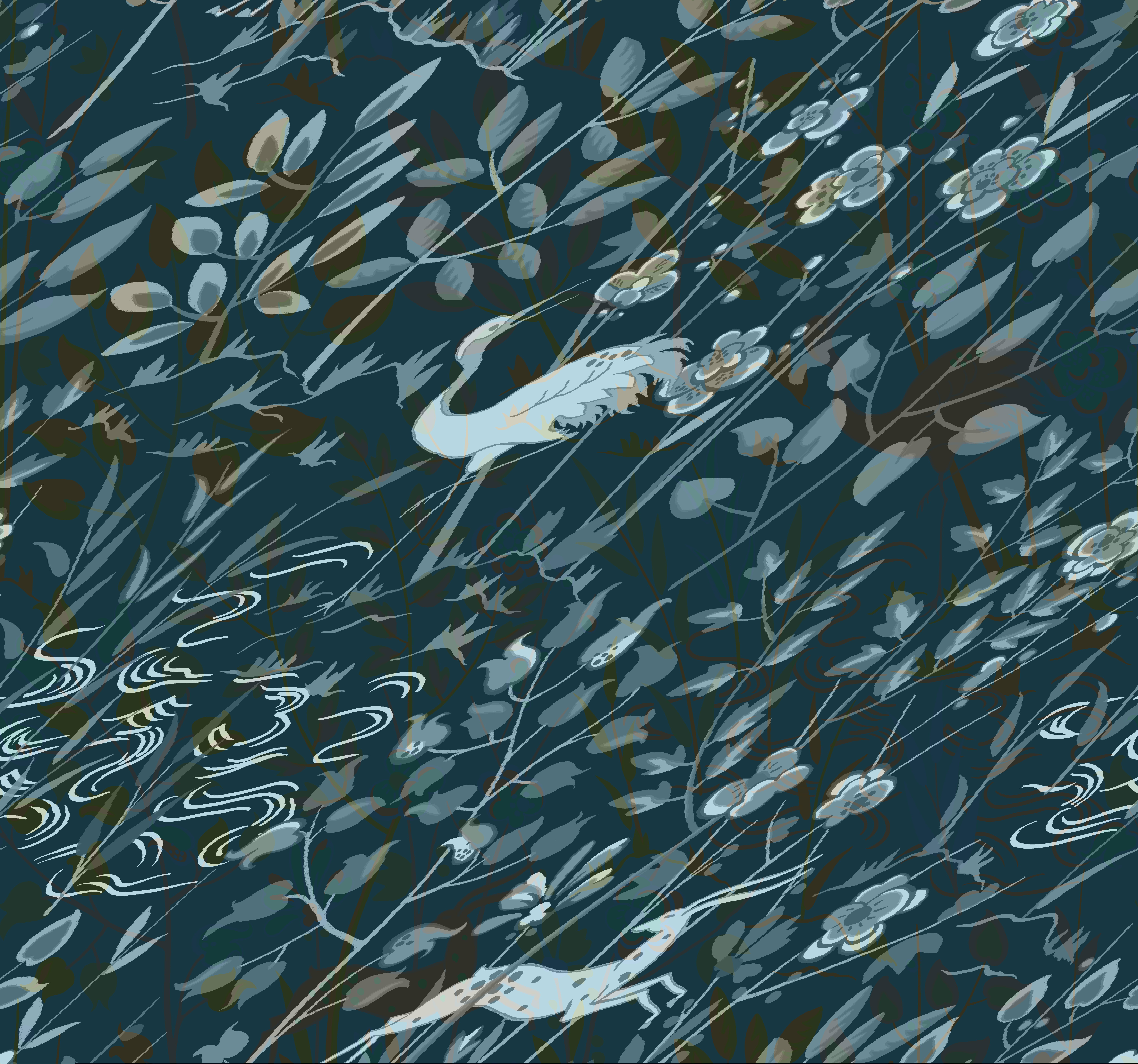 Aspen Dark Blue Wallpaper large image 