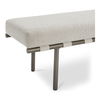 Carson Dining Bench Beige, Benche by Moe's Home, 69" width x 20" height x 18" depth thumbnail 4