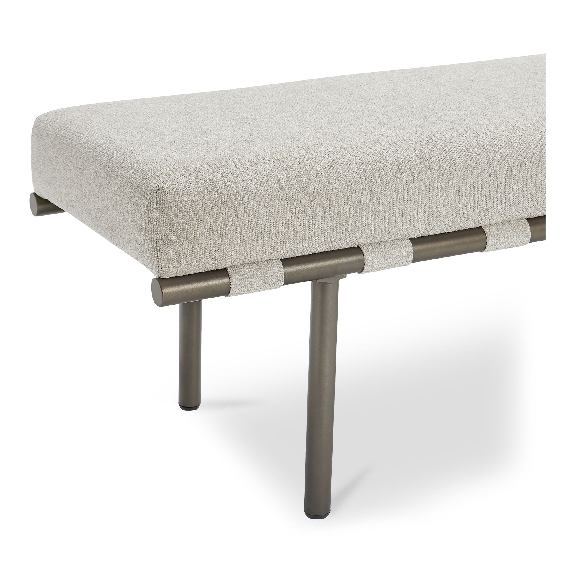 Carson Dining Bench Beige large image 