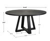Gidran Round Black Dining Table, Furniture by Uttermost, 60" width x 29.9" height x 60" depth thumbnail 3