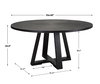 Gidran Round Black Dining Table, by Uttermost, 60" width x 29.9" height x 60" depth thumbnail 3