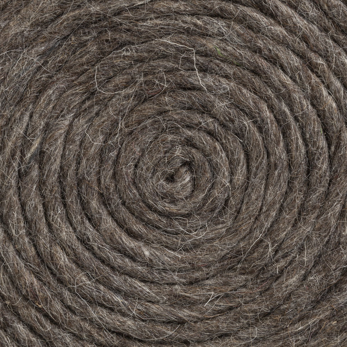 Allium Dark Brown Handwoven Wool Cylindrical Pouf, Ottoman by Mercana, 15.75" length x 15.75" width x 17.75" height View 6